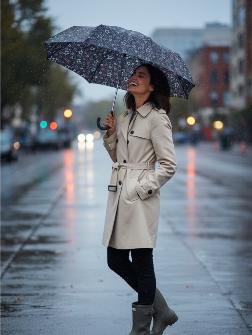 Steve Madden Star Pattern Purple Umbrella Auto Open 42” - Picture 2 of 6